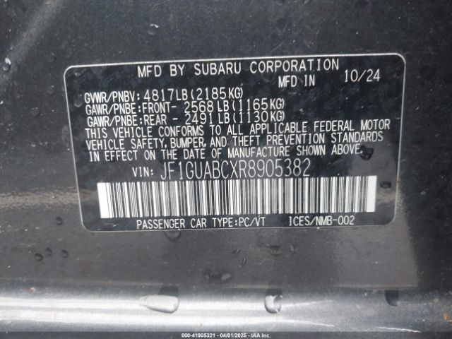 JF1GUABCXR8905382 Subaru Impreza Base 5-door