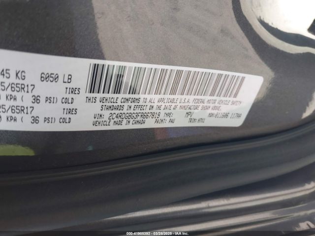 2C4RDGBG3FR667819 Dodge Grand Caravan Se