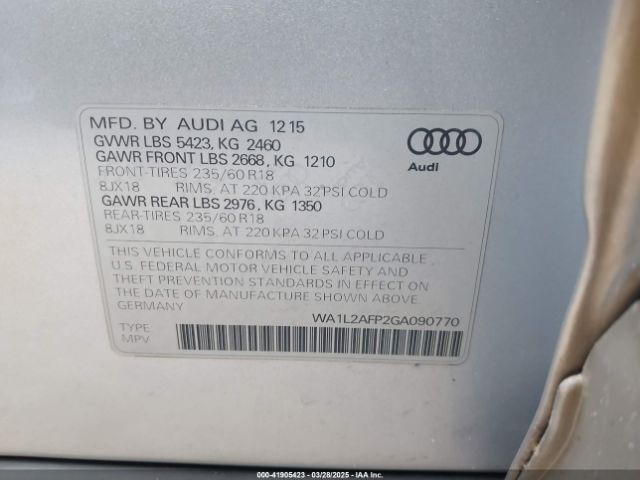 WA1L2AFP2GA090770 Audi Q5 2.0t Premium