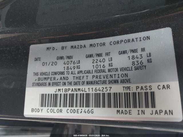 JM1BPANM4L1164257 Mazda Mazda3 Premium Package