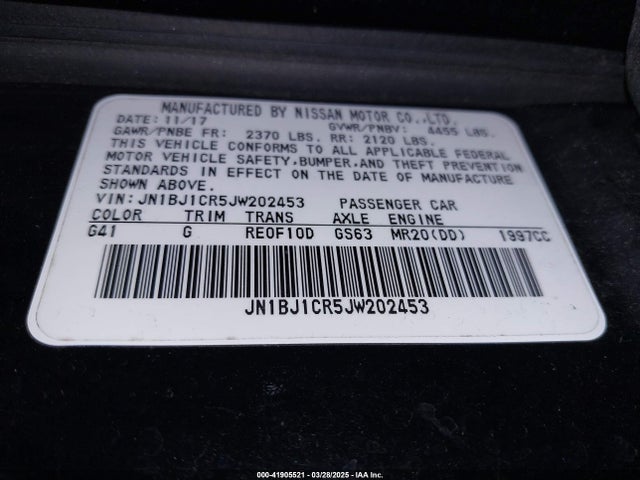 JN1BJ1CR5JW202453 Nissan Rogue Sport S