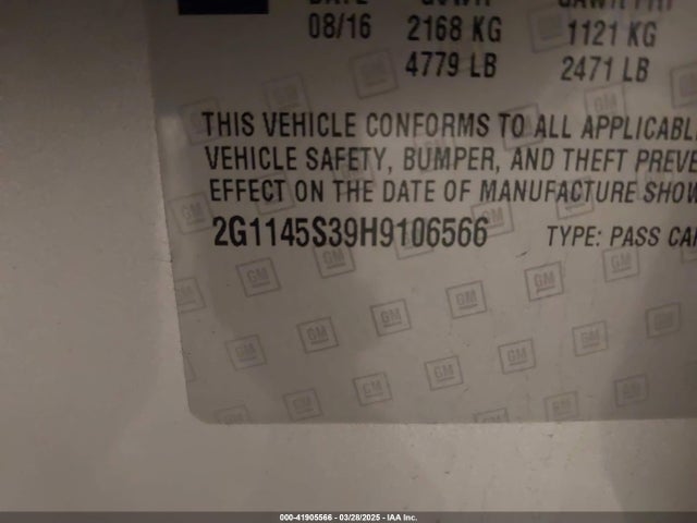 2G1145S39H9106566 Chevrolet IMPALA 2LZ