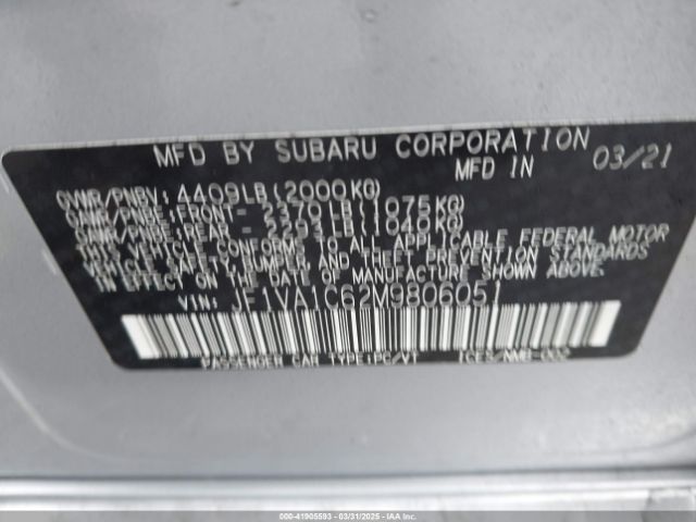 JF1VA1C62M9806051 Subaru Wrx Premium