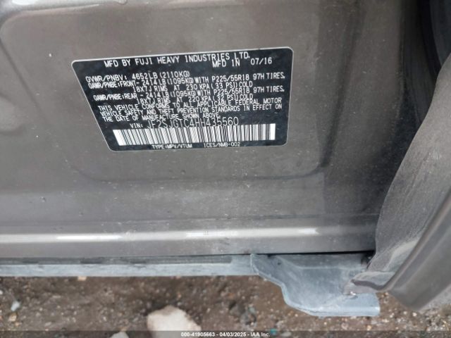 JF2SJGTC4HH435560 Subaru Forester 2.0xt Touring