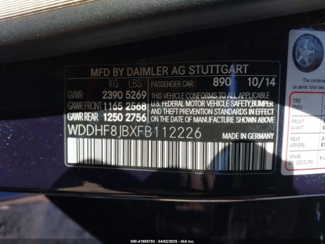 WDDHF8JBXFB112226 Mercedes-Benz E 350 4matic