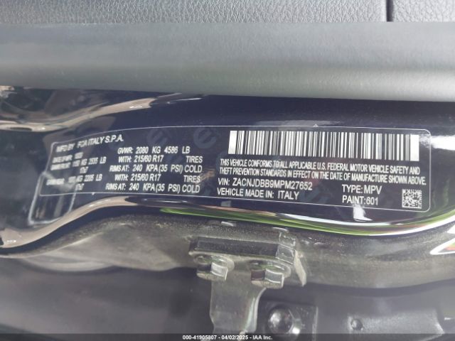 ZACNJDBB9MPM27652 Jeep Renegade Latitude 4x4
