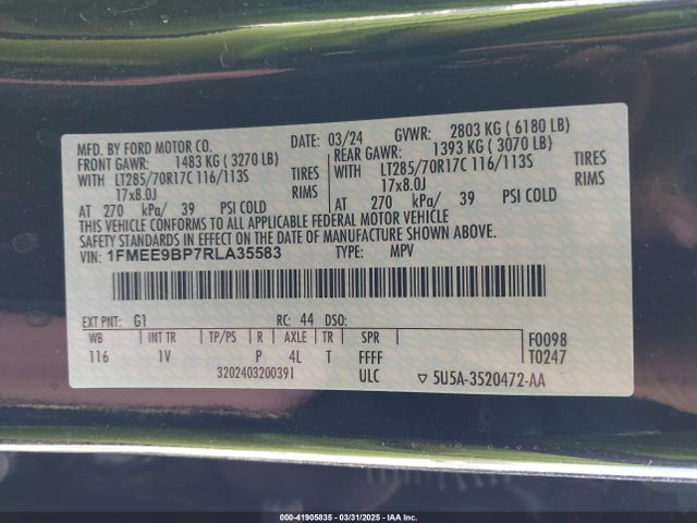 Ford Bronco Badlands 2024 1FMEE9BP7RLA35583 Image 9