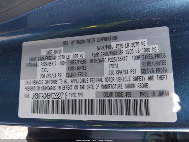JM3KFACM5M0332718 Mazda Cx-5 Touring