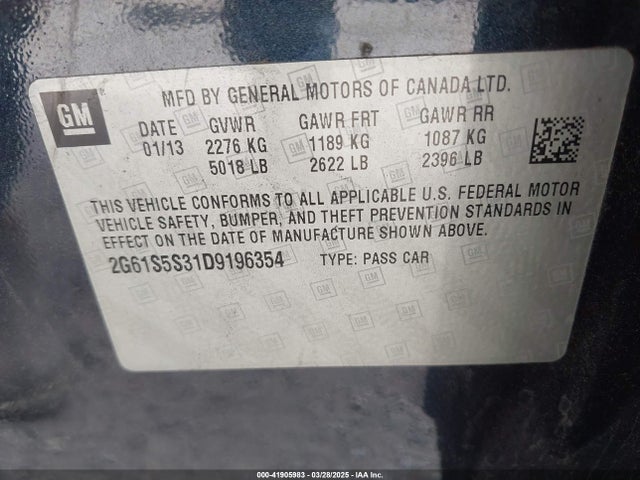 2013 CADILLAC XTS 2G61S5S31D9196354 Photo 8