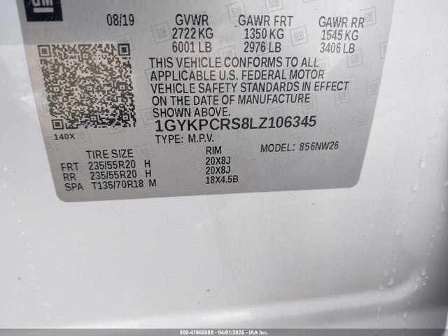 2020 CADILLAC XT6 1GYKPCRS8LZ106345 Photo 8