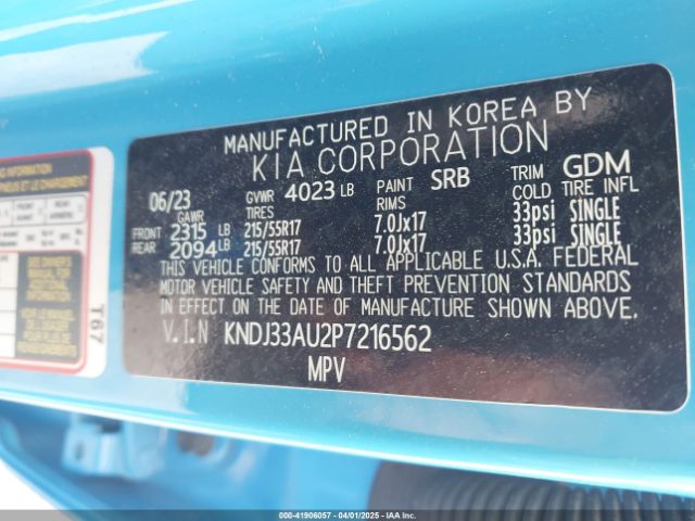 KNDJ33AU2P7216562 KIA SOUL EX