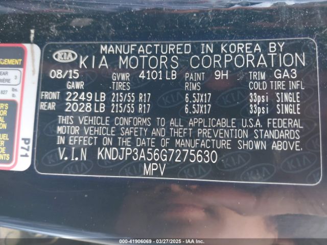 KNDJP3A56G7275630 KIA SOUL +