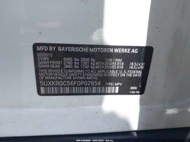 5UXKR0C56F0P02854 BMW X5 Xdrive35i
