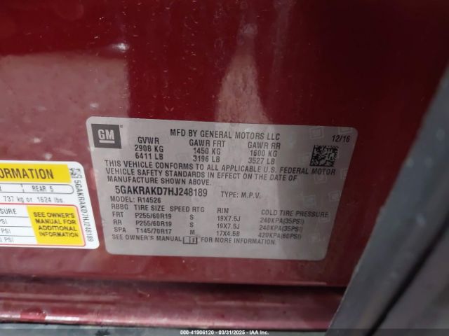 5GAKRAKD7HJ248189 Buick Enclave Convenience