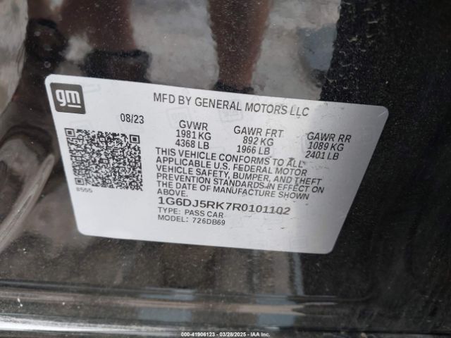 1G6DJ5RK7R0101102 Cadillac Ct4 Luxury