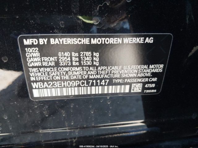 WBA23EH09PCL71147 BMW 740 I