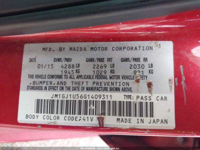 JM1GJ1U56G1409311 Mazda Mazda6 I Sport