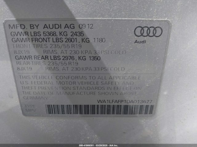 2013 AUDI Q5 WA1LFAFP1DA013677 Photo 8