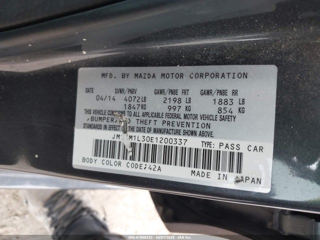 JM1BM1L30E1200337 Mazda Mazda3 S Touring