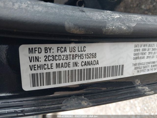 2C3CDZBT8PH515268 Dodge Challenger R/t