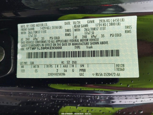 1FTMF1L59RKE93000 Ford F-150 Xl
