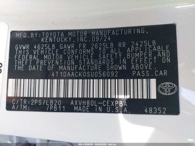 4T1DAACK0SU056092 Toyota CAMRY XSE