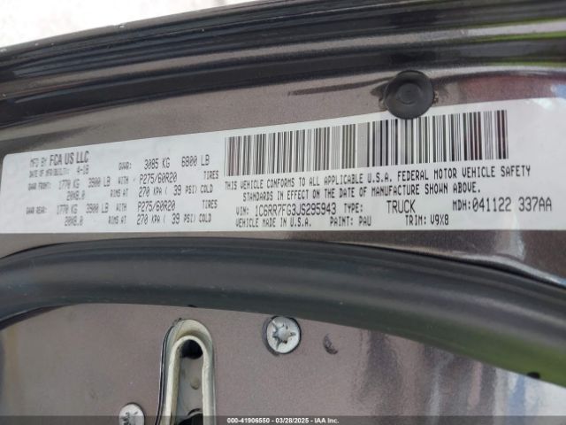 1C6RR7FG3JS295943 RAM 1500 St
