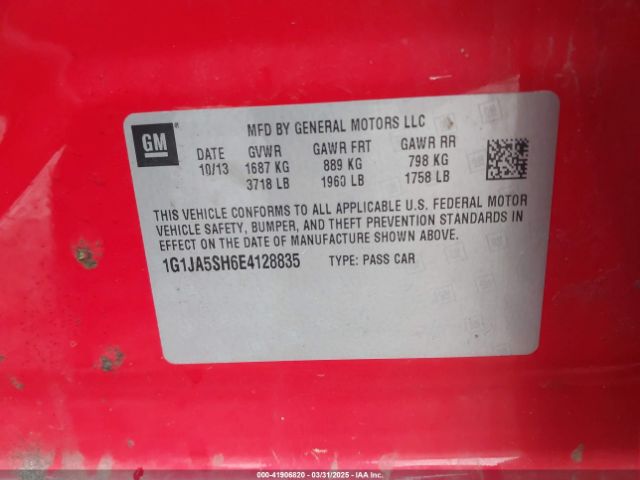 1G1JA5SH6E4128835 Chevrolet Sonic Ls Auto
