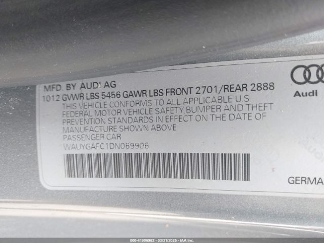 2013 AUDI A7 WAUYGAFC1DN069906 Photo 8