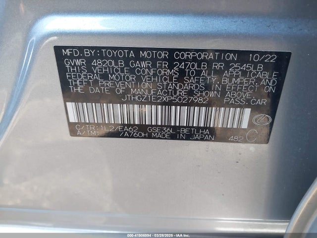 JTHGZ1E2XP5027982 Lexus Is 350 F Sport
