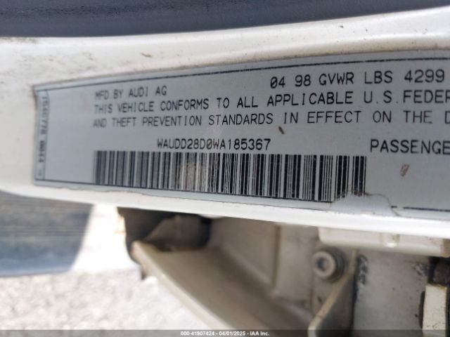 1998 AUDI A4 WAUDD28D0WA185367 Photo 8