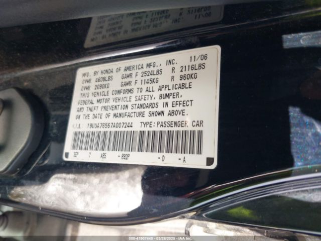 2007 ACURA TL 19UUA76567A007244 Photo 8