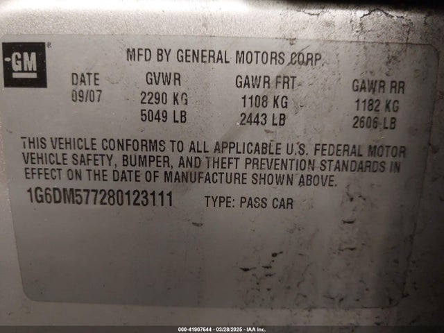 2008 CADILLAC CTS 1G6DM577280123111 Photo 8