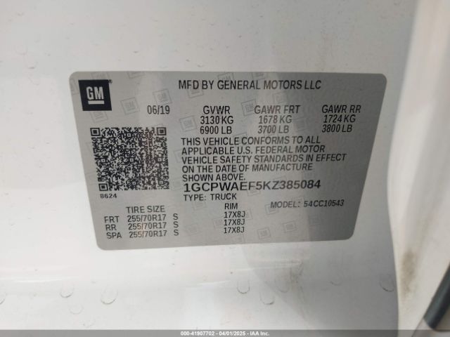 1GCPWAEF5KZ385084 Chevrolet Silverado 1500 Work Truck