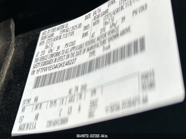 Ford F150 2016 1FTFW1EG4GKE48227 Image 9