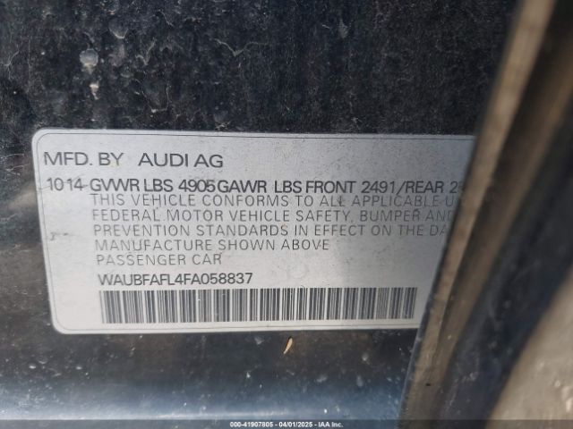 WAUBFAFL4FA058837 Audi A4 2.0t Premium