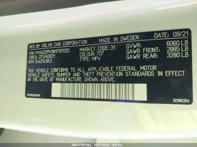 YV4A22PK9N1797025 Volvo Xc90 T6 Momentum 7 Passenger