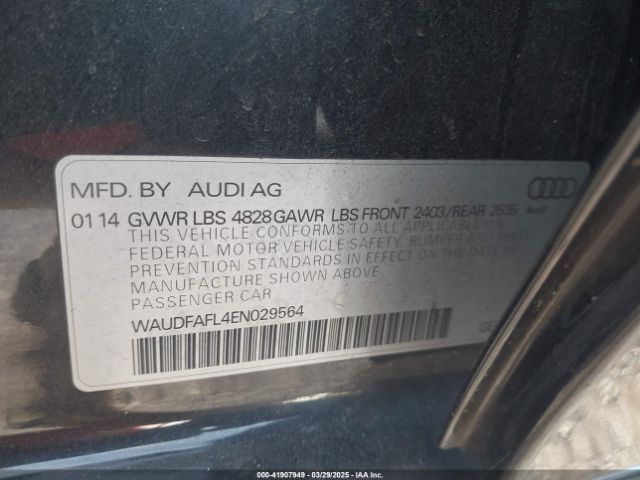 WAUDFAFL4EN029564 Audi A4 2.0t Premium