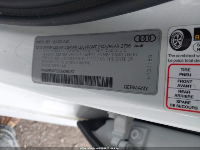 WAUHMAFC6EN098487 Audi A6 3.0 Tdi Premium Plus