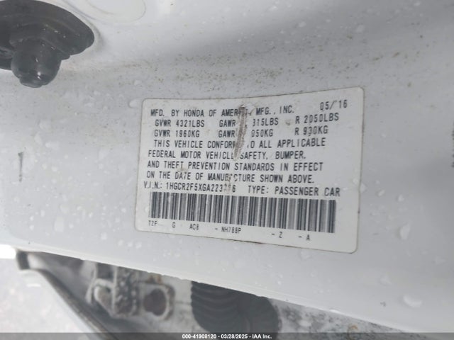 1HGCR2F5XGA223766 Honda Accord Sport