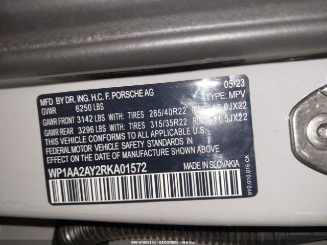 WP1AA2AY5RDA01585 Porsche Cayenne
