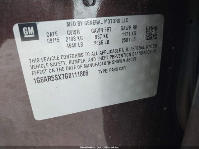 1G6AR5SX7G0111806 Cadillac Cts Luxury Collection