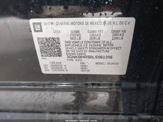 3GNKBHRS0LS561356 Chevrolet Blazer Awd 2lt