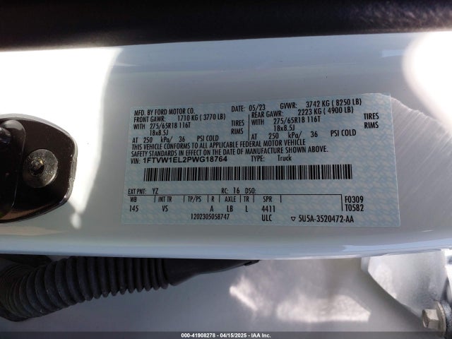 1FTVW1EL2PWG18764 Ford F-150 Lightning Pro
