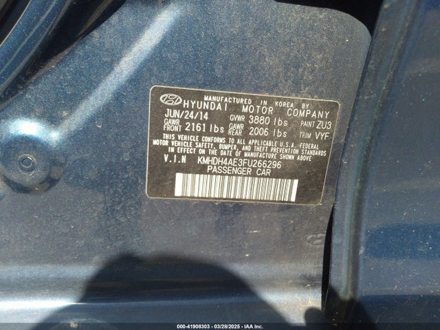 Hyundai ELANTRA SE 2015 KMHDH4AE3FU266296 Image 9