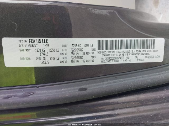 2015 CHRYSLER TOWN & COUNTRY 2C4RC1CG9FR674238 Photo 8