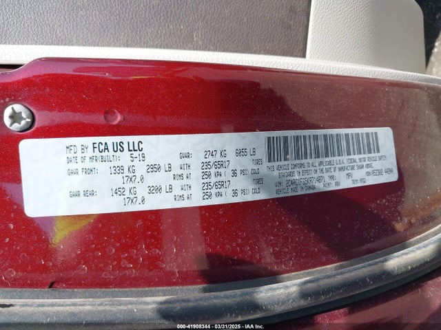 2C4RC1FG5KR714871 Chrysler Pacifica Touring Plus