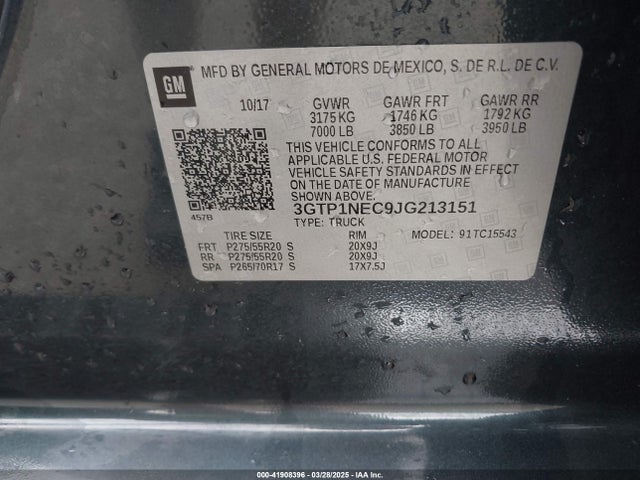 3GTP1NEC9JG213151 GMC Sierra 1500 Slt
