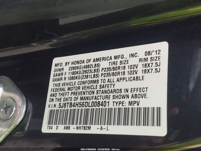 2013 ACURA RDX 5J8TB4H56DL008401 Photo 8