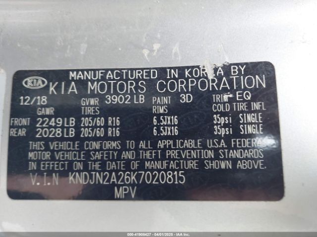 KNDJN2A26K7020815 KIA Soul